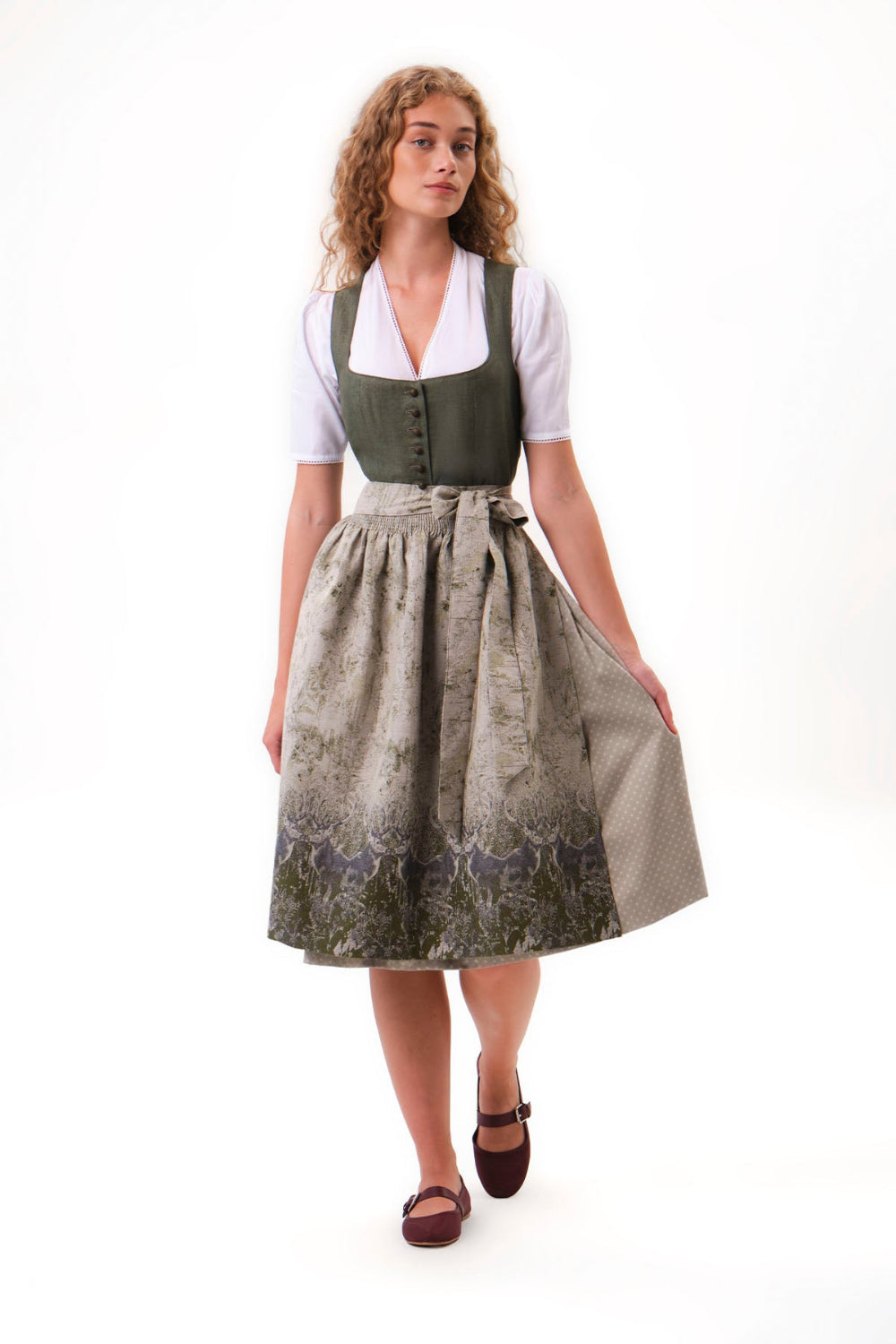 german dress for ladies Traditional Clothing Women and Men and Your German Heritage The looped ribbon at the chest allows for a customizable fit German Traditional Dirndl Dress Oktoberfest