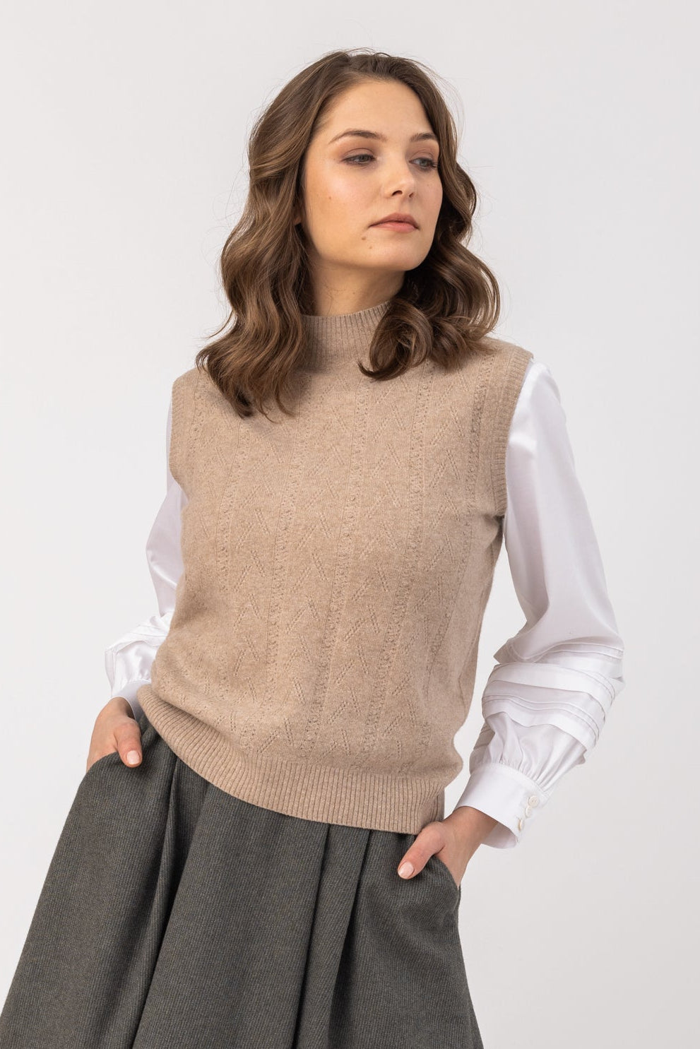 Damen Strick Pullunder Panja